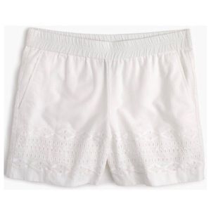 J. Crew Eyelet Shorts in White